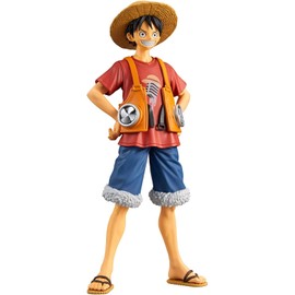Banpresto Statue Rufy Monkey D. Luffy da One Piece The Red Movie DXF The Grandline Men Height 17 cm