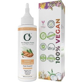 The Organic Forest  VEGAN PURE NATURAL- Aceite de almendras del bosque orgánico para cabello, rostro y piel seca, aceite portador 100 puro prensado...