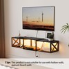 NinPeen Floating 45.7" TV Stand with LED & Power Outlets
