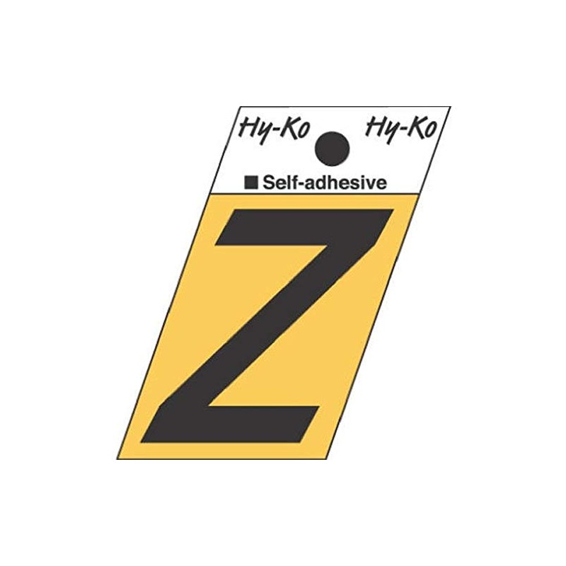 Hy-Ko GR-10/Z Aluminum Angle Cut with Letter Z, 1.5", Black