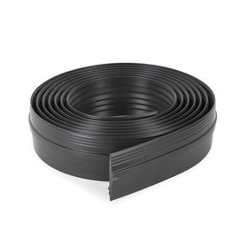 G-Floor 20' Vinyl Garage Threshold in Midnight Black Color for Sealing Gaps Between Overhead Doors and Garage Floors