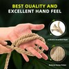 Natural Jute Rope ，Hemp Rope for Crafts,Decorating,Gardening, Bundling,Camping,Cat Scratching Post,Thick