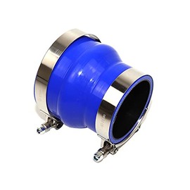 TMKOOL 4-Ply Reinforced High Temperature 3" to 3.75" ID Hump Hose Reducer Silicone Coupler With Stainless Steel T Bolt Clamp (3"-3.75" BLUE)
