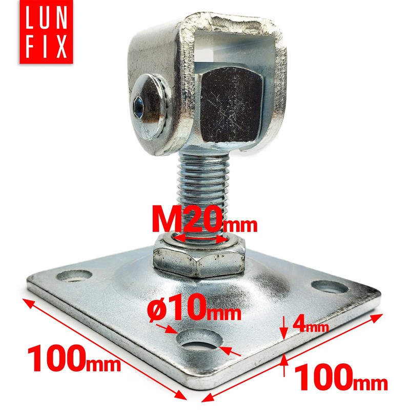 Gate Hinge Adjustable Galvanised Gate Hinges with Mounting Plate 100