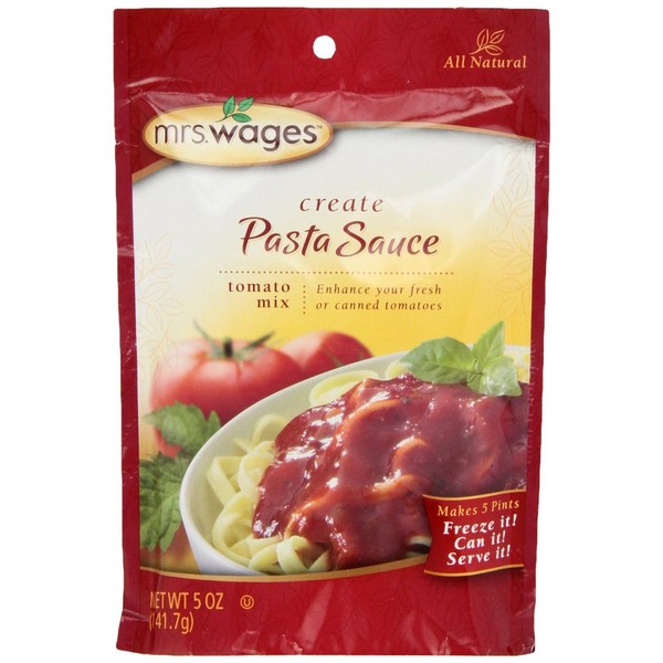 Mrs. Wages ALL NATURAL Pasta Sauce Tomato Canning Mix (5-PACK)