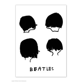 Funny Humorous 'David Shrigley Beatles' Novelty Postcard