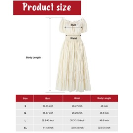 Crowye Women Renaissance Costume Medieval Chemise Dress Leather Belt Corset Waist Belt Pouch Potion Bottle(Beige Dress, Wine Red Accessory,L)