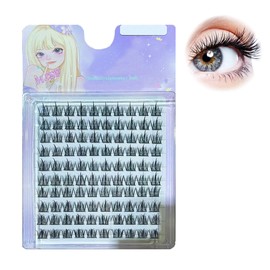 100 Eyelash Cluster Cartoon Eyelash, Natural Appearance Playful Soft Eyelash, Cluster Eyelash Looks Thin And Soft. Soft and Lightweight Resuale Wide Band Cluster Lashes for Home use (13Mm*100)