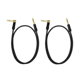 Audio 2000s E26103P2 1/4" TRS Right Angle to 1/4" TRS 3 Feet Cable