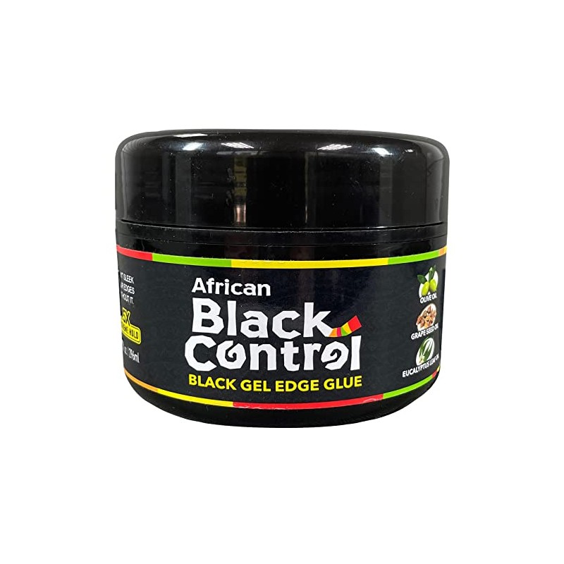 African Black Control Black Gel Edge Glue - 10 fl