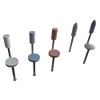 Set of 12 miniature mounted silicone polisher for metals, ceramics