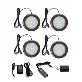 Lightkiwi C1967 3.5 inch Warm White LED Puck Light - Standard Kit (4 Pack)
