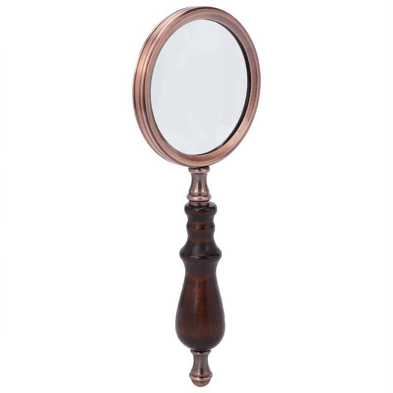 10X Metal Retro Reading Magnifying Glass Elderly Handheld Magnifier with