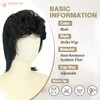PHOCAS Black Mullet Wigs for Men 70s 80s Costumes Fancy