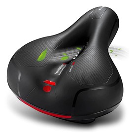 OIENNI Bicycle Saddle, Super Thick Cushion, Soft Saddle, No Butt Pain, Dual Shock Absorption, Saddle Cushion for Road Bike Mountain Bike Breathable