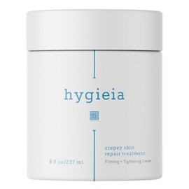 Hygieia + Crepey Skin Full Body Moisturizing & Firming Cream – Tighten & Smooth Crepey Skin - Anti-Aging Moisturizer with Hyaluronic Acid, AHAs & Natural Oils to Rejuvenate, Soften & Hydrate, 8oz