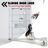 Sliding Glass Door Ratchet Lock with Chrome Finish,Glass Display Case