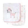 Socksmad 2 Pack Baby Blankets 100% Soft Cotton with Embroidery