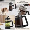 Sivaphe Small French Press 12oz Light-weight Durable High Borosilicate Carafe/Tea