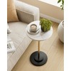 Round Side Table, Small Drink Table for Small Spaces, Modern