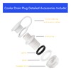 Coolers Drain Plug Replacement Parts Kit, for Igloo Ice Chest