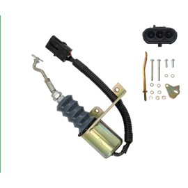 New Premium Fuel Shut - Off Solenoid Compatible with Deutz Applications 12 Volt Pigtail Right Hand Mount 3 Terminals, Continuous Duty RSV Governor Kit Replaces SA-3799-12 1750ES