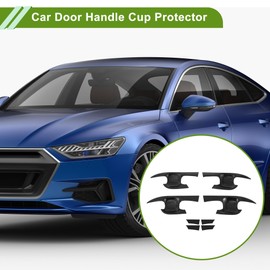 HOPESPANNER Car Door Handle Cup Protector for Toyota Camry 2018-2024 Carbon Fiber Black ABS 8 Pcs Blade Shape