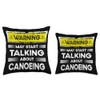 Talking about Canoeing funny Throw Pillow