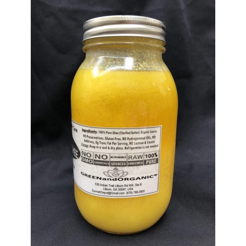 32oz/ 2Lb PREMIUM Organic Cow Ghee Grass-Fed Clarified Butter Non-GMO