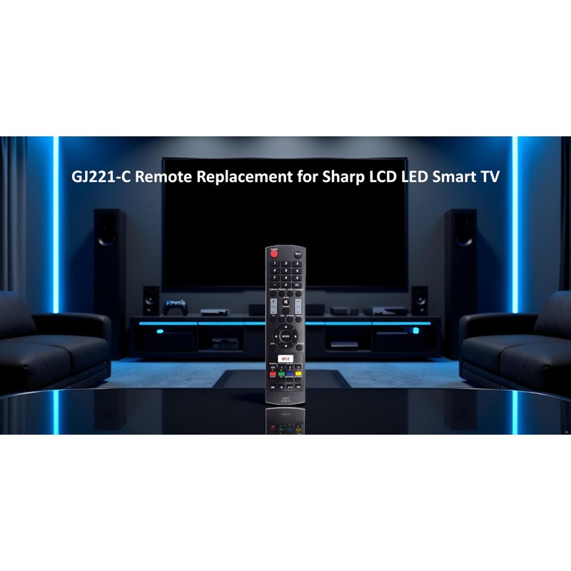 GJ221-C Remote Control for Sharp LCD/LED TV LC32LE653U LC40LE653U LC43LE653U
