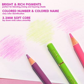 Lápices de Colores Macaron, Juego Profesional Lápices de colores pastel de 72 Colores, Núcleos a Base de Cera Suave Numerados, Para Dibujar, Dibujar, 