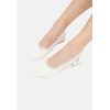 Elara Chunkyrayan Women's Comfortable Slip-On Lace Ballet Flats, White