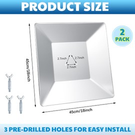 Zonon 2 Pack Patio Heat Reflector Shield for Propane Outdoor Heater Cover Replacement 4 Sided Pyramid Patio Heat Reflector Shield Top 3 Holes Distance 2.75 Inches/ 7 cm Parts for Outdoor Heaters