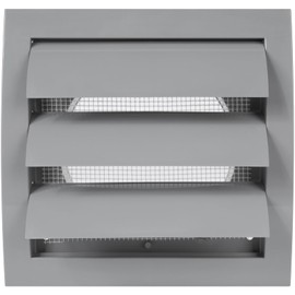 Vent Systems 100 mm (153 x 148) Grey Vent Cover for Dryer Exhaust Ventilation Pipe, White Vented Outdoor Dryer Vent Cover Opening Flap