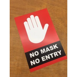 NO MASK NO ENTRY POSTER SIGN 11X17 2 Pack NEW SOCIAL HEALTH 19COVID