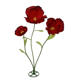 Giant Flowers for Decoration - 3Pcs Large Flowers for Backdrop Home Decor Paper flowers Artificial Realistic Faux Flower for Living Room, Bedroom, Wedding Party, Birthday Party, Celebrations (Red)