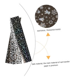 WOONEKY 3sets Creative Christmas Nail Stickers of Unique Transfer Designs for Holiday Nail Art Safe Material Snowflake Patterns for Supply and Festive Decorations