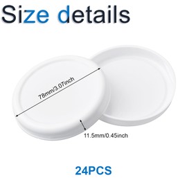 INCREWAY Mailing Tubes Plastic End Caps, 24PCS Cardboard Shipping Tube End Caps Protective End Caps Plastic White End Caps for Kraft Mailing Tubes