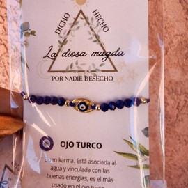 PULSERA OJO TURCO protección de malas energías. BRACELET eye protection from bad energy - Color: ojo turco azul