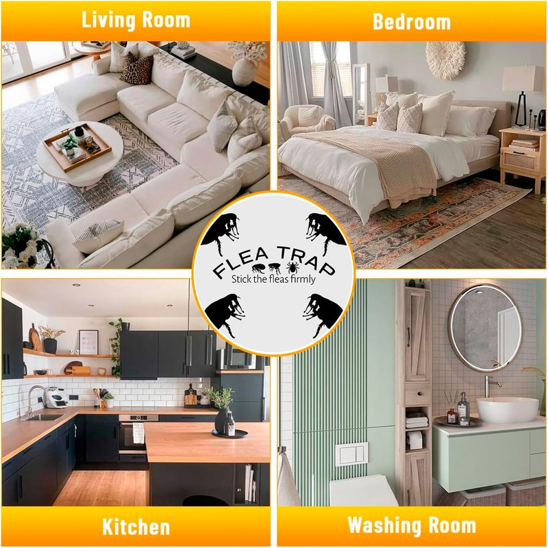 Flea Trap Refill Discs Replacement Glue Boards, 7.1" Sticky Pads