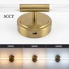URSOLA 24" Modern LED Bathroom Light Fixtures, Golden 3CCT Dimmable