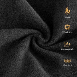 Tube scarf, multifunctional scarf, sports scarf, fleece neck warmer men's thermal windproof ski balaclava, beanie, hat, headband, black winter, skiing, snowboarding bandana