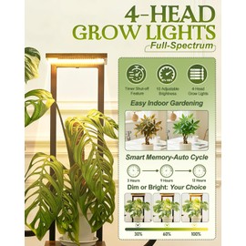joyhalo 9 Tier 65" Tall Indoor Plant Stand with Grow Lights & Timer