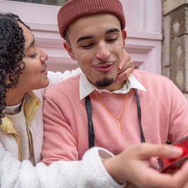 IEFLIFE Gold Cross Necklace for Boyfriend - Christian Jewelry Gift for Men - Anniversary, Valentine's Day, Christmas Religious Present