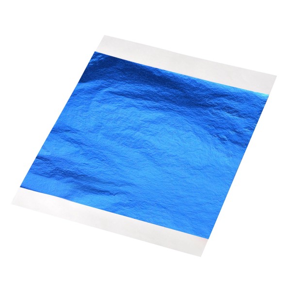 MECCANIXITY Gold Leaf Foil Sheet, Blue Leaf Papers, 5.5 x