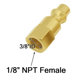Joywayus 2PCS 1/8" NPT Male + 2PCS 1/8" NPT Female Industrial Air Hose Quick Connect Air Plug Fittings