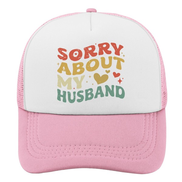 Sorry About My Husband Sun Hat Cycling Cap Funny Trucker