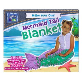 Craft For Kids Make Your Own Mermaid Tail Blanket - Kids Craft Kit - All Crafting Materials Included - Age 6+