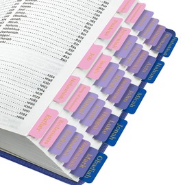 Bible Tabs, Laminated Bible Tabs for Women & Men, 75 Tabs, Bible Tabs for Study Bible, Large Print Easy to Read and Apply Tabs for All Ages (Gold Foil Violet)