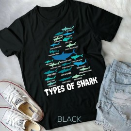 G5000 Types of Shark Megalodon Great White Nurse Shark Unisex & Youth T-shirt